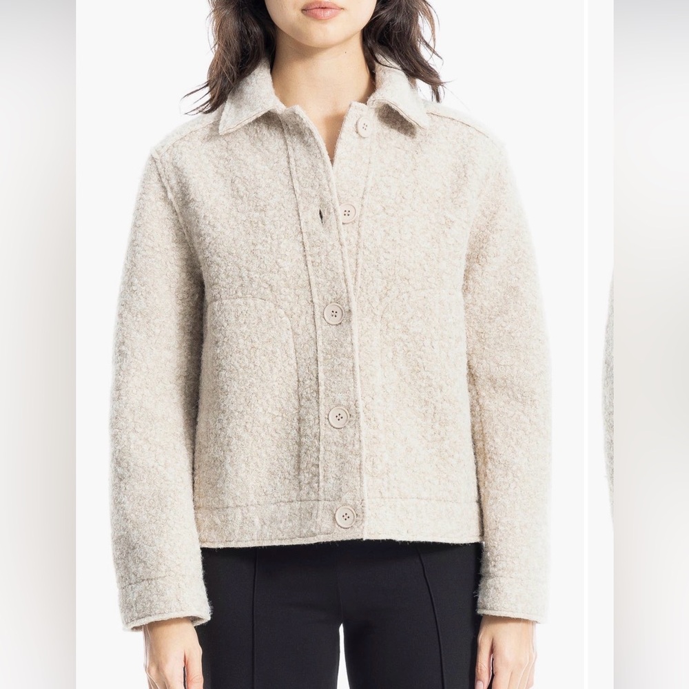 Max Studio Women's Cream Faux Shearling Jacket